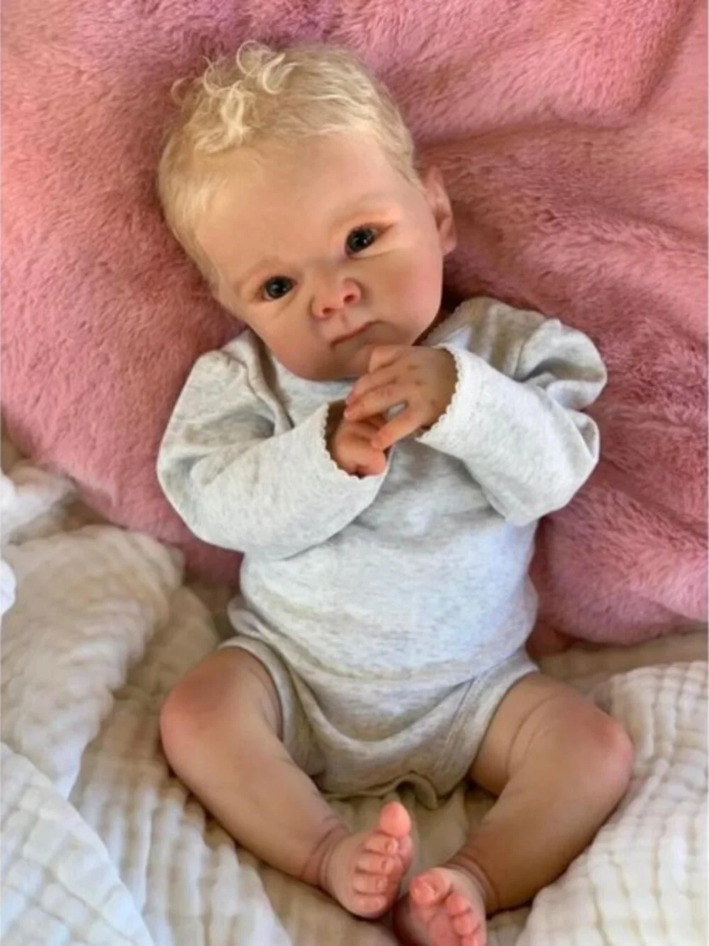 18 Inch Realistic Reborn Baby Girl Doll 3D Painted Skin Full Body Vinyl